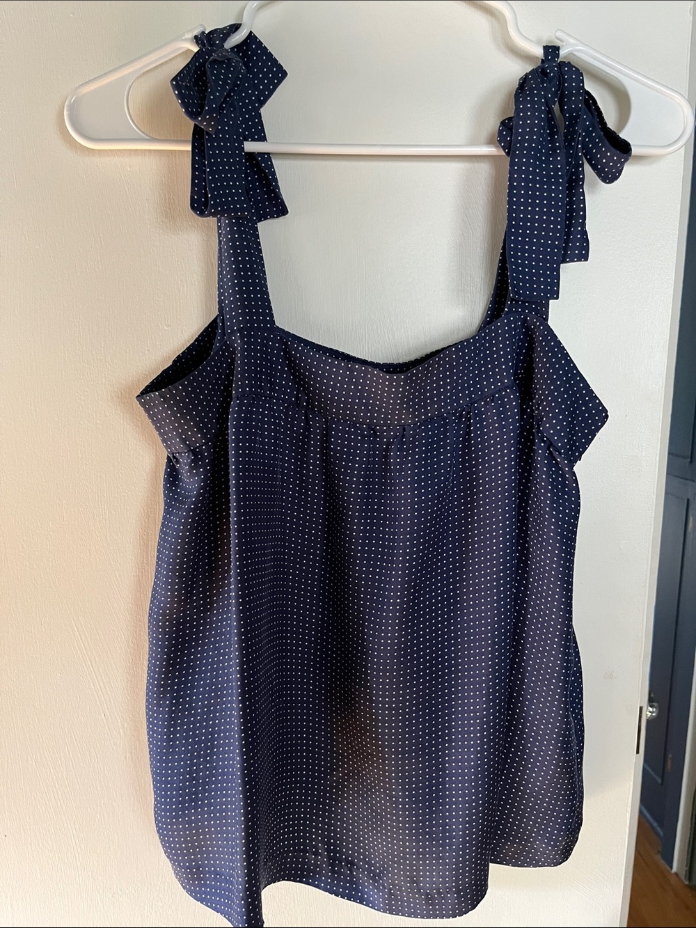 JCrew polka dot silk top sz 4